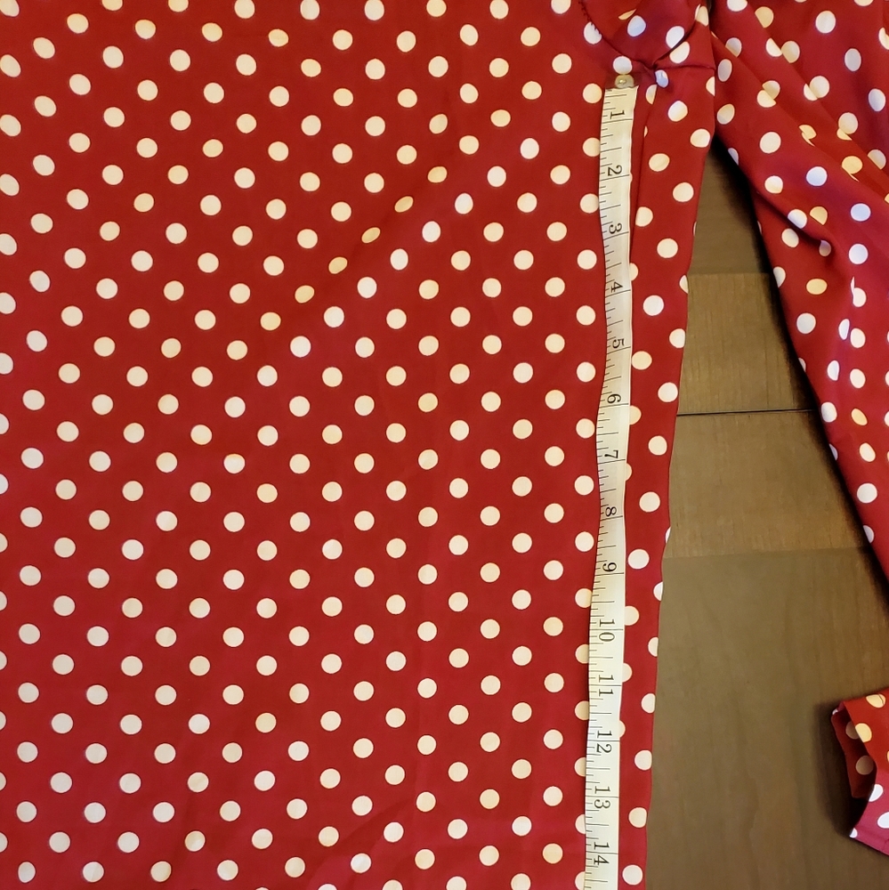 Wine Polka Dot Jumpsuit - Picture 9 of 10